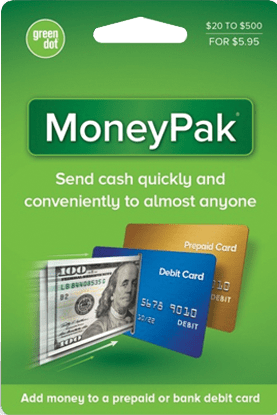 MoneyPak by Green Dot - Reload Card - Send Money - Add Money to PayPal Account $20 to $500